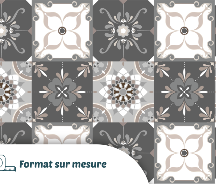 Zoom motif mosaïque vintage